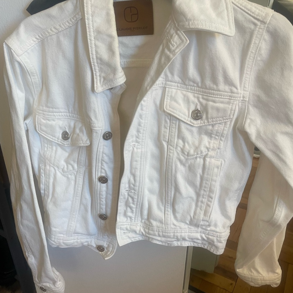 Claudes Pierlot White Denim Jacket